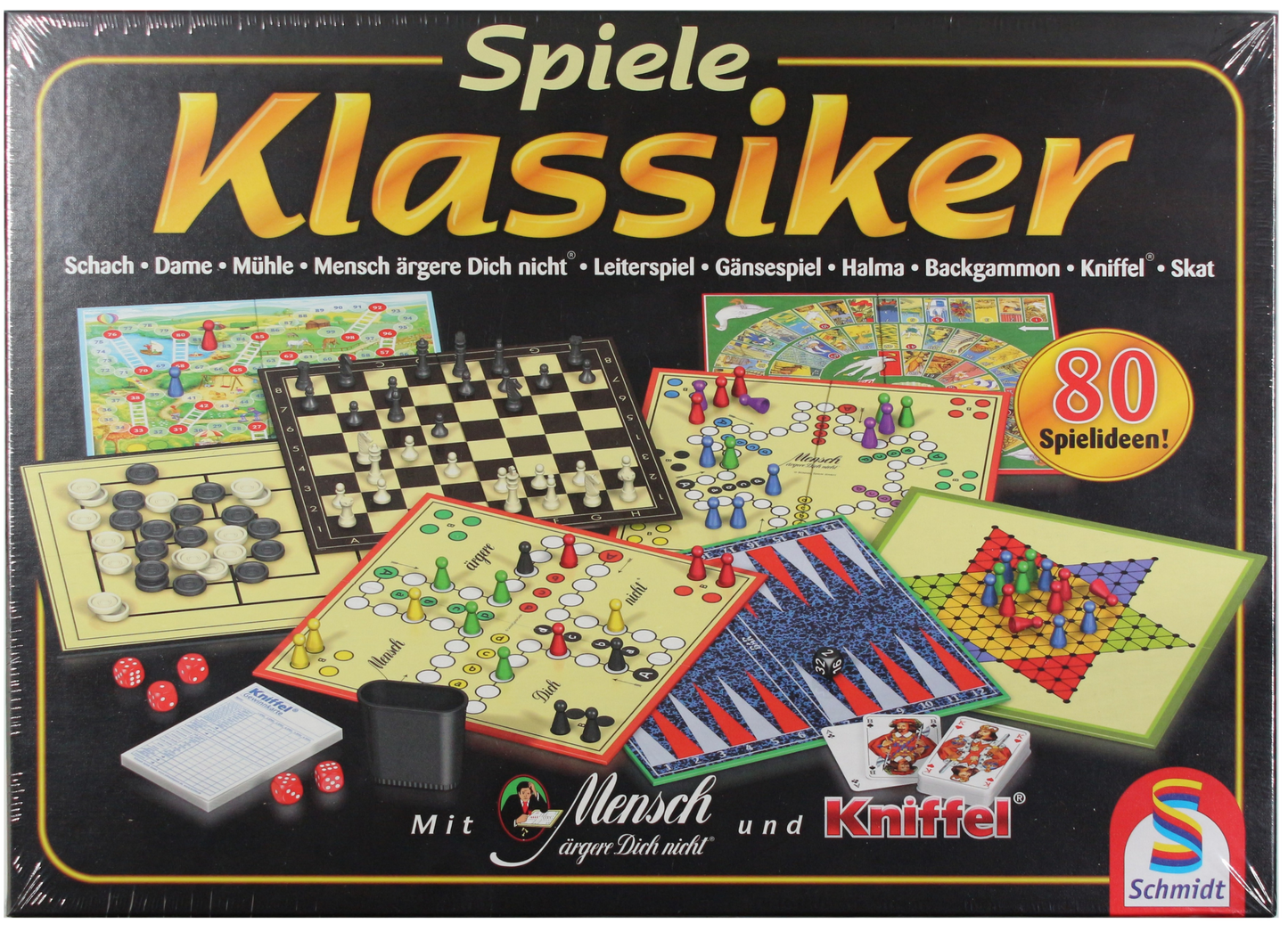 Schmidt Spiele Klassiker 49156 Spielesammlung mit 80 Spielideen für 2 - 6 Spieler