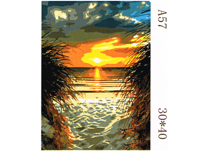 Dünen im Sonnenuntergang Malen nach Zahlen 18 Acrylfarben 298x398 mm A57