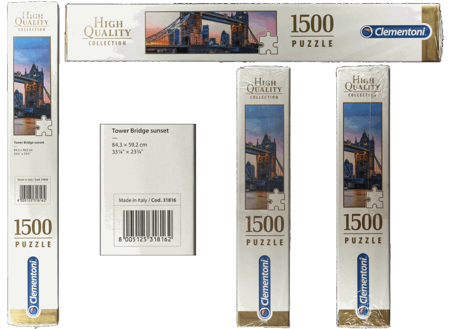 London Tower Bridge im Abendrot Clementoni Puzzle 1500 Teile 84,3x59,2 cm 31816