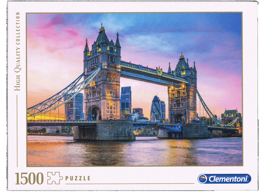 London Tower Bridge im Abendrot Clementoni Puzzle 1500 Teile 84,3x59,2 cm 31816