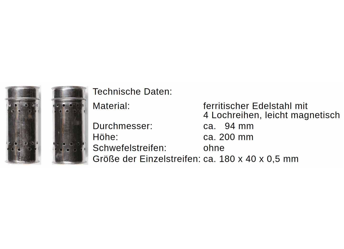 Edelstahl Schwefeldose ohne Schwefelstreifen zur Desinfektion bei Wachsmotte