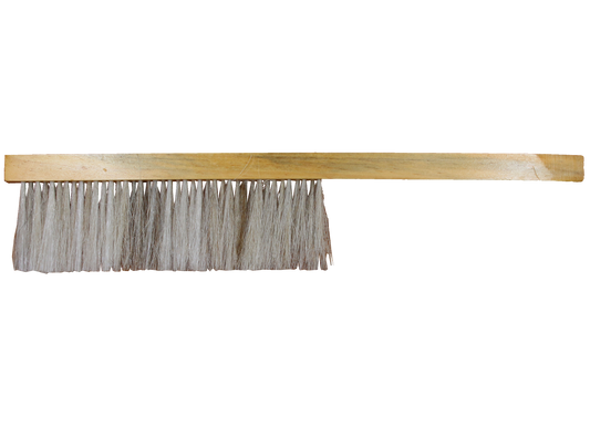Imkerbesen Holzgriff helle Naturfasern zweireihig Länge ca. 40 cm