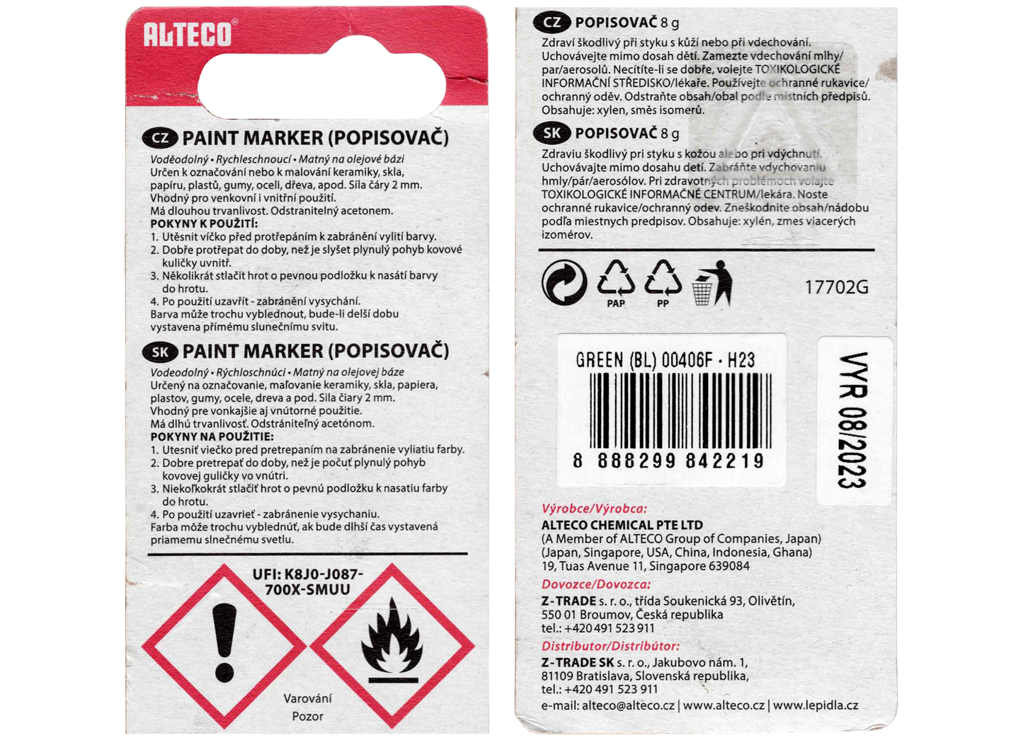 Markierungsstift für Bienenkönigin in Jahresfarbe Zeichenstift Marker Stift