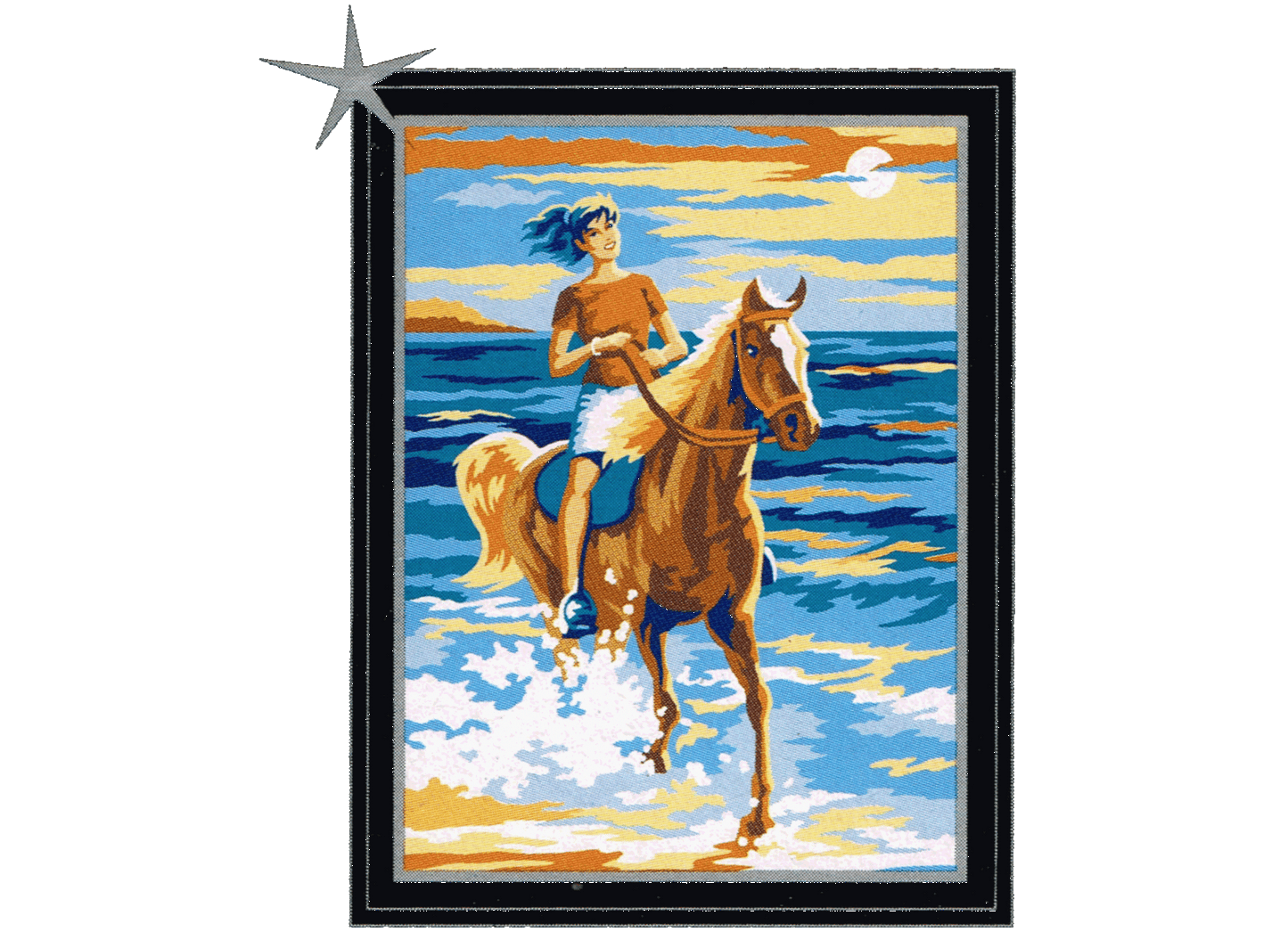 Ausritt am Strand Sequin Art 2003 Malen nach Zahlen Kinder ab 8 Jahre 224x303 mm