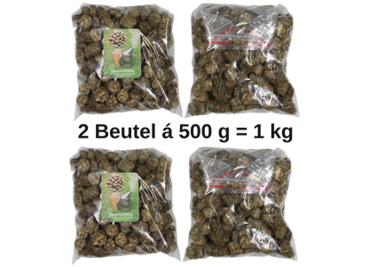 1 kg / 2 kg Rauchstoff Rauchpellets Graspellets Ø 14 mm - Ø 18 mm