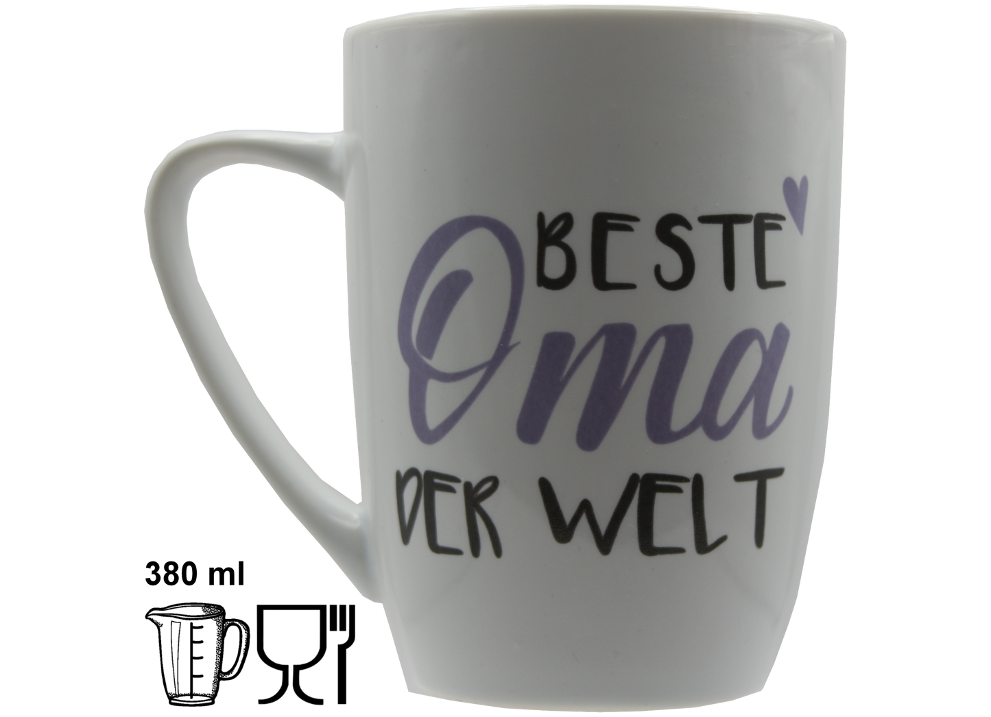 Jumbo Tasse XXL 380 ml mit Schriftzug "Beste Oma der Welt" oder "Bester Opa der Welt"