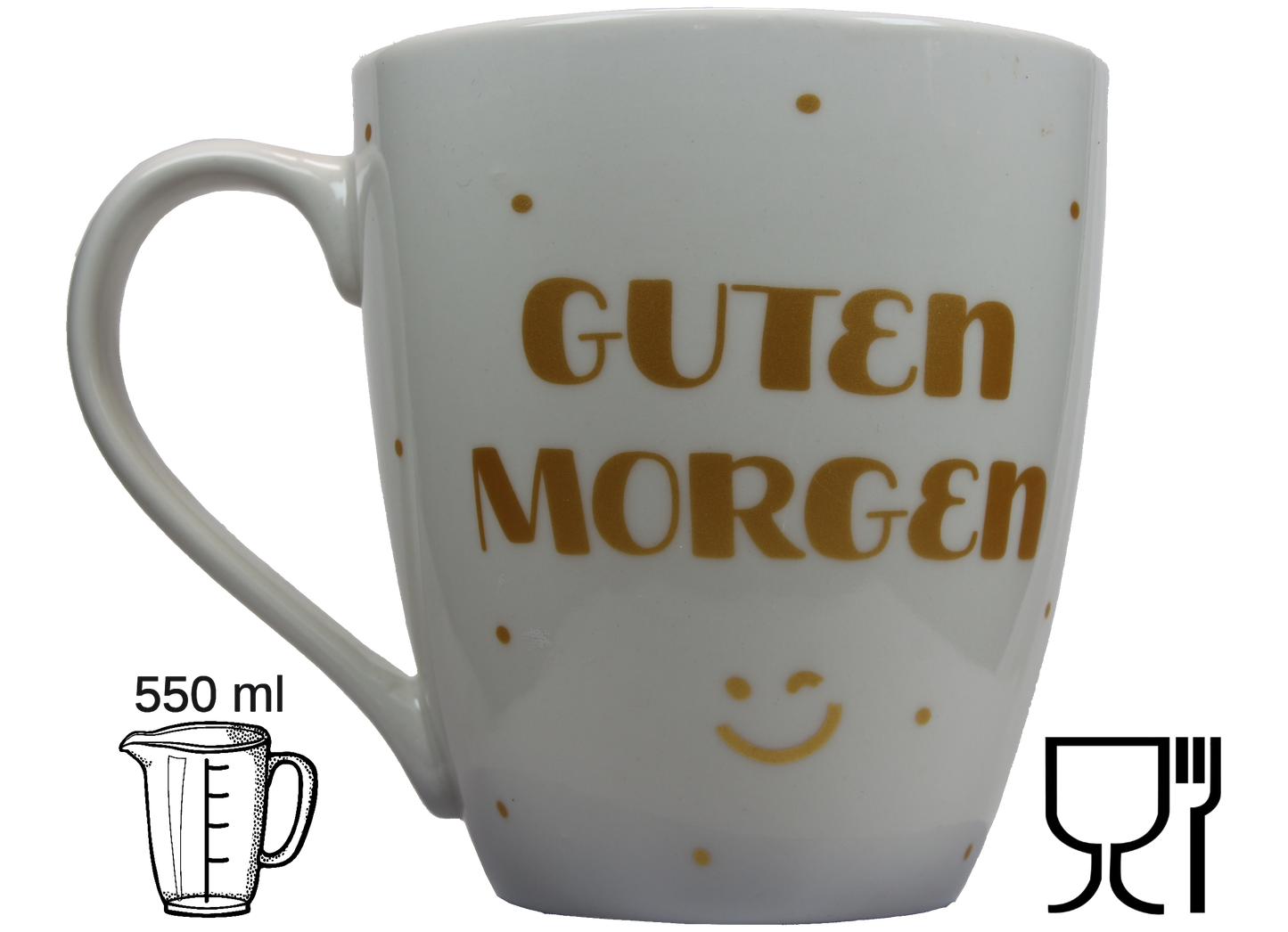 Jumbo Tasse XXL 550 ml mit Schriftzug "Guten Morgen"