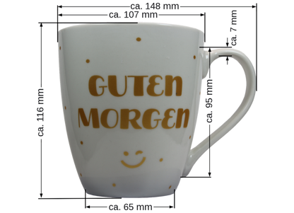 Jumbo Tasse XXL 550 ml mit Schriftzug "Guten Morgen"