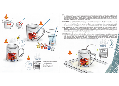 Cars 3 - Keramikbecher zum Ausmalen mit 5 Keramikfarben