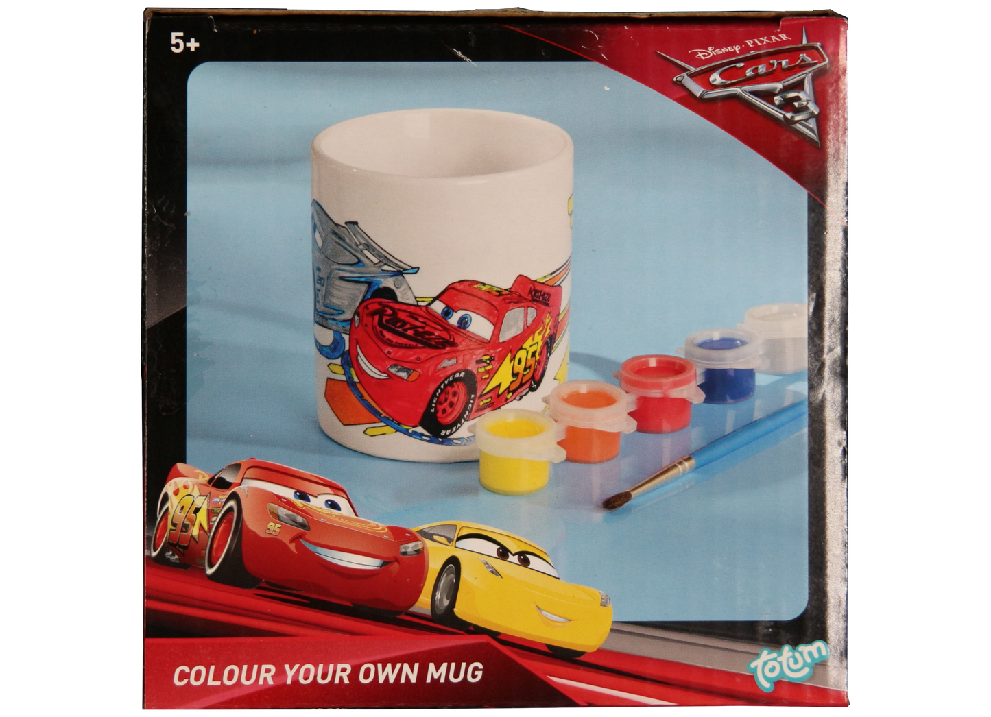 Cars 3 - Keramikbecher zum Ausmalen mit 5 Keramikfarben