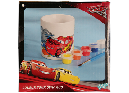 Cars 3 - Keramikbecher zum Ausmalen mit 5 Keramikfarben