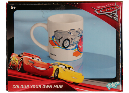 Cars 3 - Keramikbecher zum Ausmalen mit 5 Keramikfarben