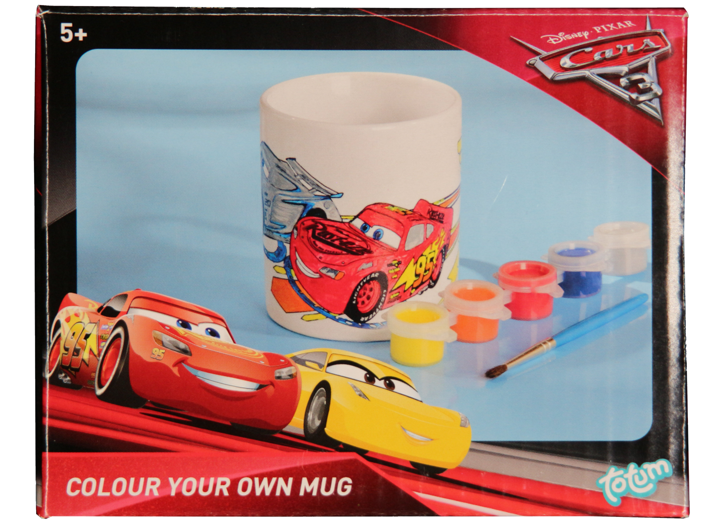 Cars 3 - Keramikbecher zum Ausmalen mit 5 Keramikfarben