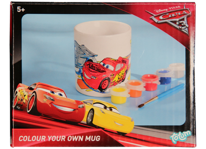 Cars 3 - Keramikbecher zum Ausmalen mit 5 Keramikfarben