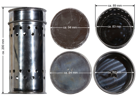 Stainless steel sulfur box with 10 sulfur strips