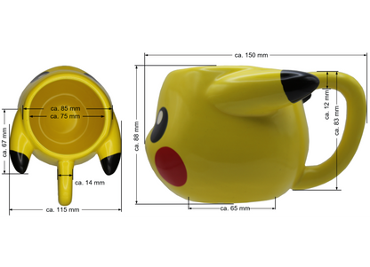 Jumbo Tasse XXL 3D Pikachu-Kopf 475 ml