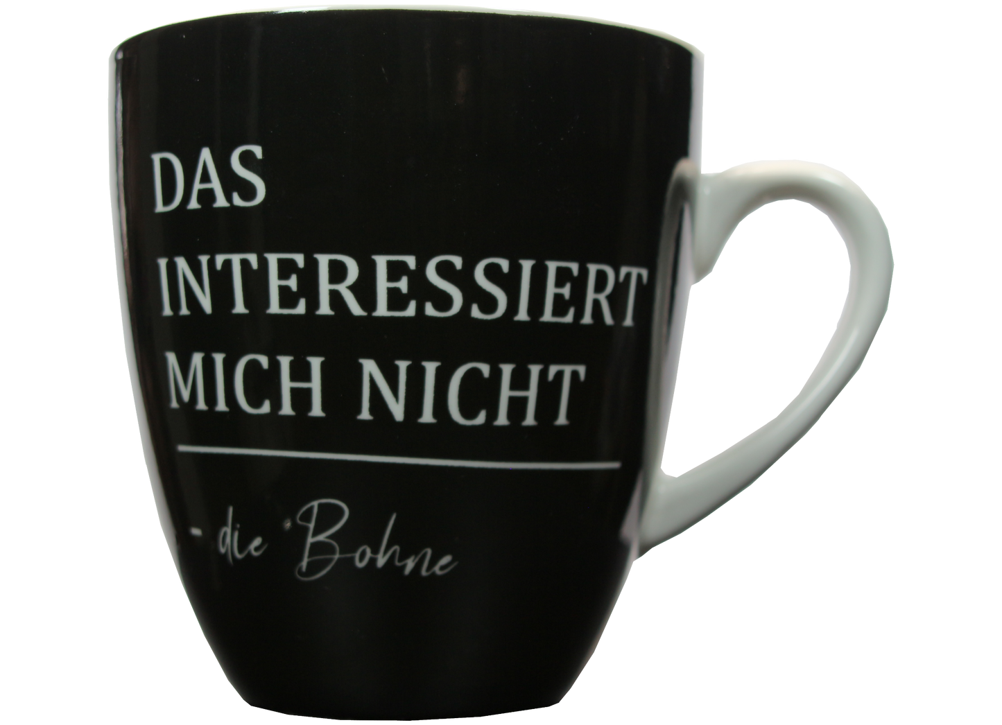 Jumbo Tasse XXL 880 ml groß mit Schriftzug "Das interessiert nicht die Bohne"