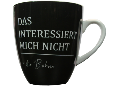 Jumbo Tasse XXL 880 ml groß mit Schriftzug "Das interessiert nicht die Bohne"