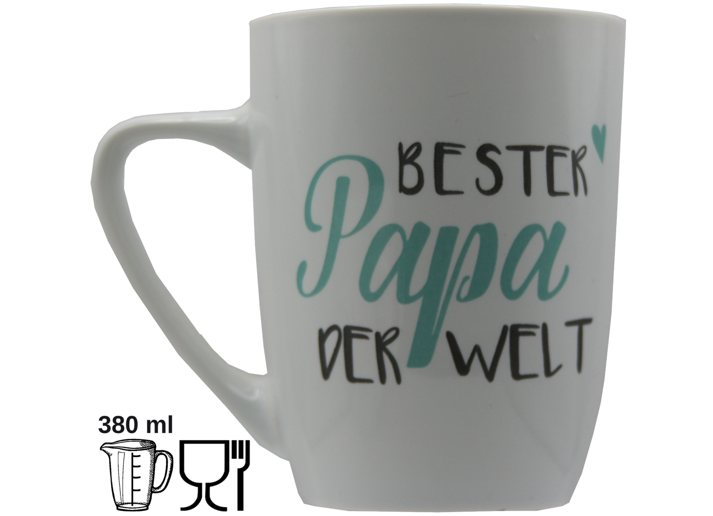 Jumbo Tasse XXL 380 ml mit Schriftzug "Beste Mama der Welt" oder "Bester Papa der Welt"