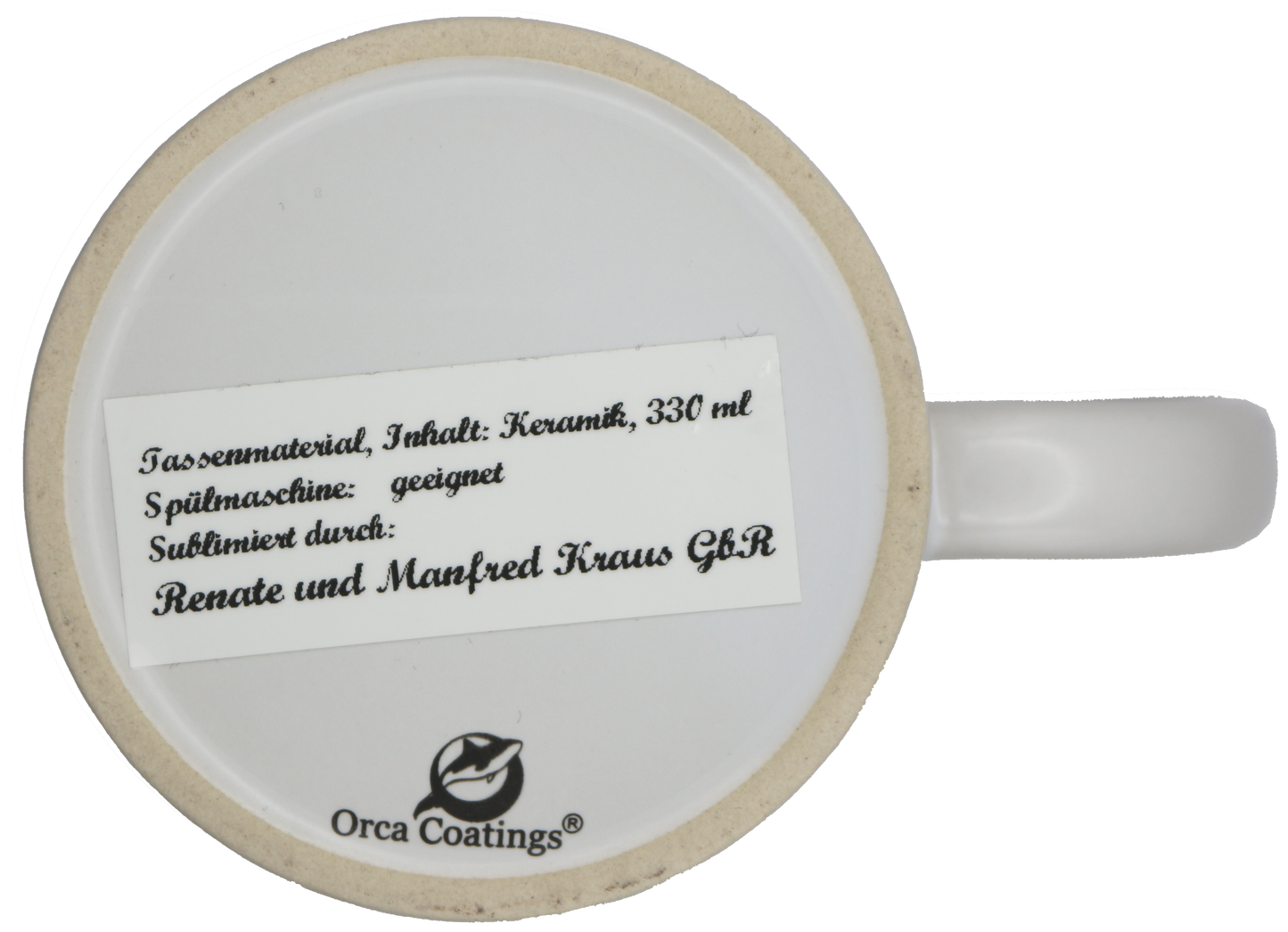 Jumbo Tasse XXL 330 ml mit mürrischen Mann im Yogasitz und Schriftzug "Vorsicht! Morgenmuffel! ...