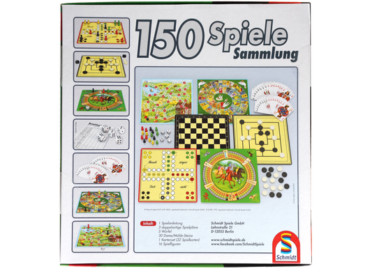 Schmidt 150 Spiele 49141 Spielesammlung grün für 2 - 8 Spieler ab 6 Jahre