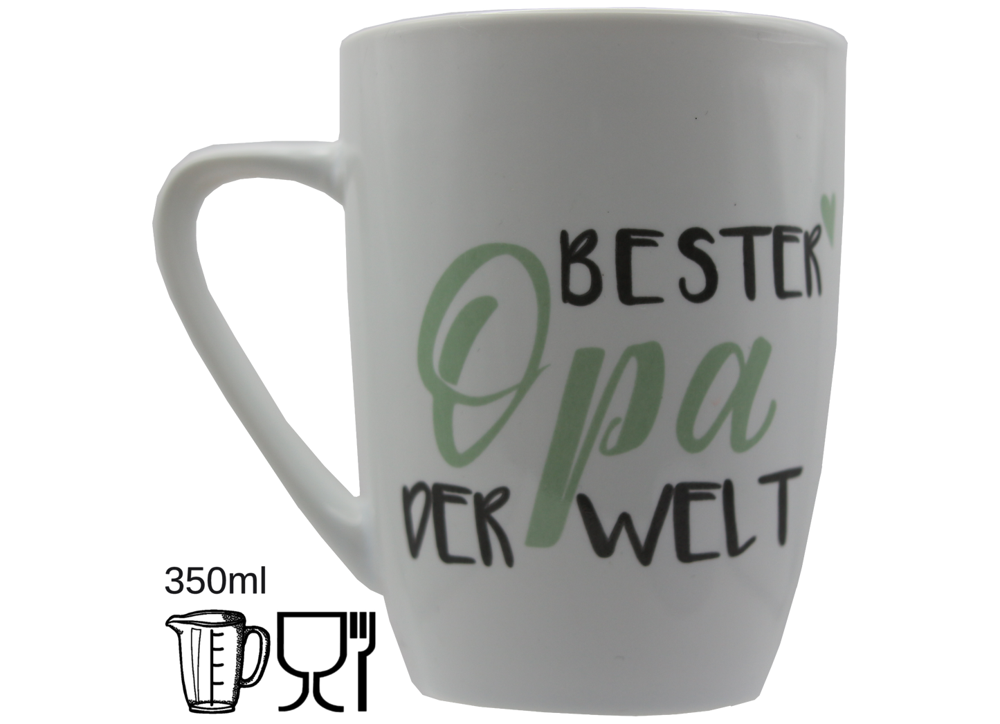 Jumbo Tasse XXL 350 ml mit Schriftzug "Beste Oma der Welt" oder "Bester Opa der Welt"