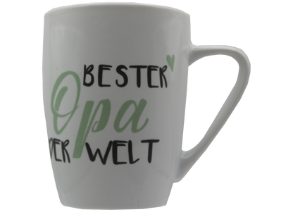 Jumbo Tasse XXL 350 ml mit Schriftzug "Beste Oma der Welt" oder "Bester Opa der Welt"