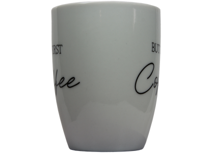 Jumbo Tasse XXL 300 ml mit Schriftzug "But First Coffee"