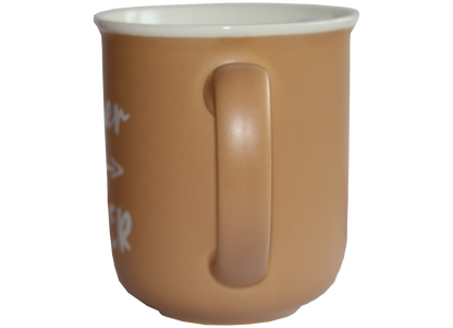 Jumbo Tasse XXL 350 ml hellbraun mit weißem Schriftzug "Together --> FOREVER"