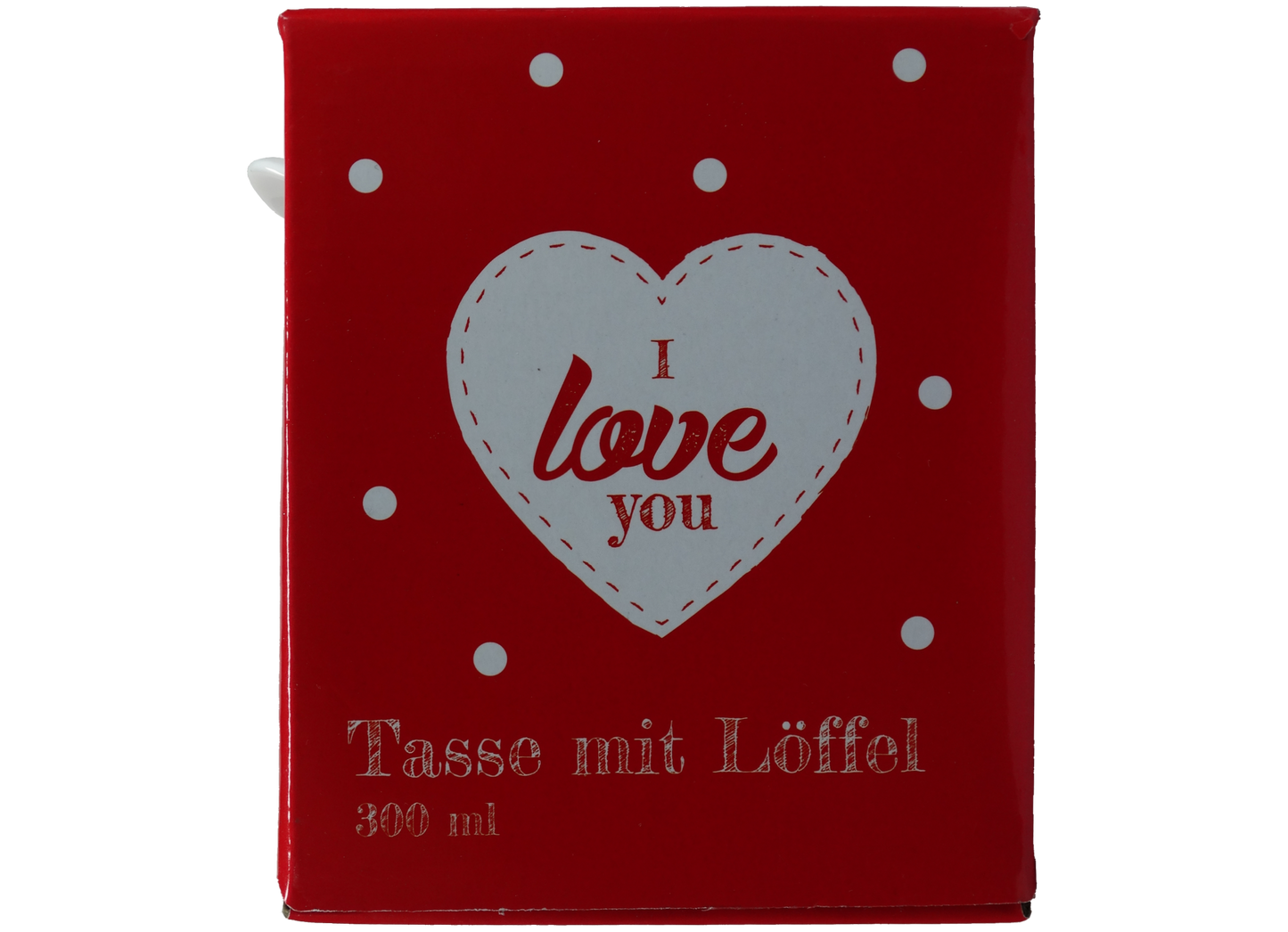 Jumbo Tasse XXL 300 ml mit Schriftzug "I love You" in Geschenkbox