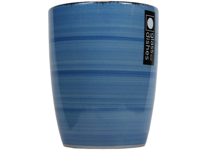 Jumbo Tasse XXL 340 ml blau gestreift mit weißem Henkel