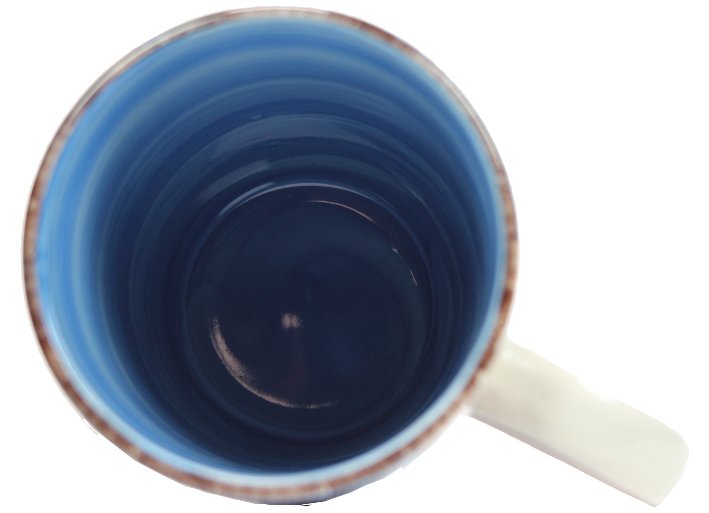 Jumbo Tasse XXL 340 ml blau gestreift mit weißem Henkel