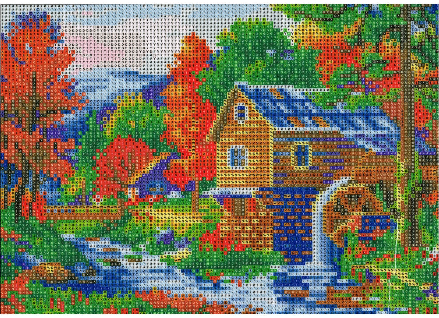 Wassermühle am Bach Diamond Painting 34 Farben 400 x 300  mm YMX98