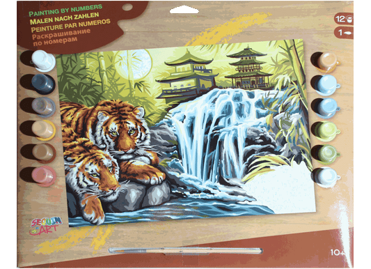 Tiger am Fluss Sequin Art 1524 Malen nach Zahlen ab 10 Jahre 382 x 292 mm