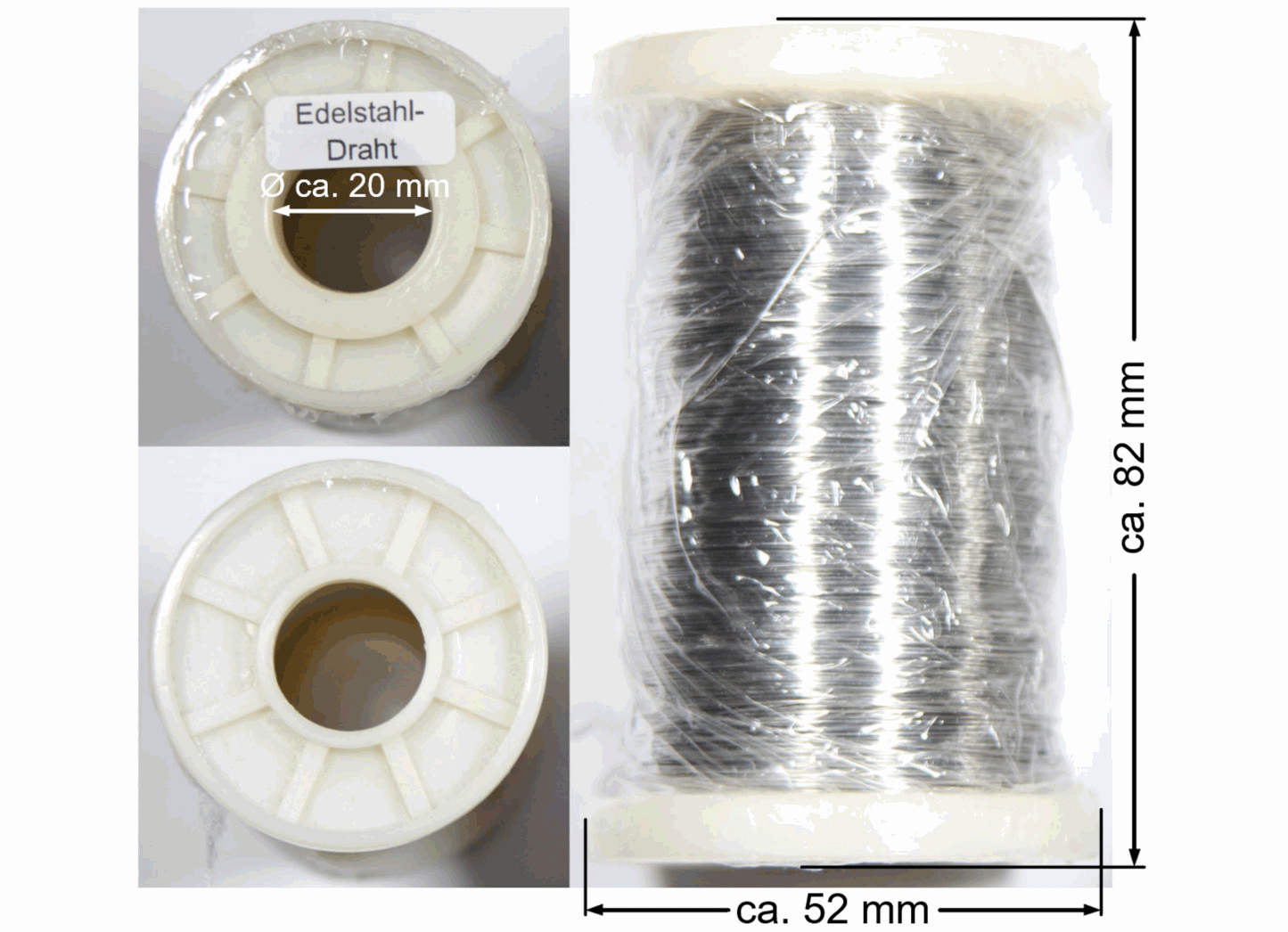 Edelstahl-Wabendraht Ø 0,4 mm  250 g / 500 g zum Verdrahten von Wabenrähmchen