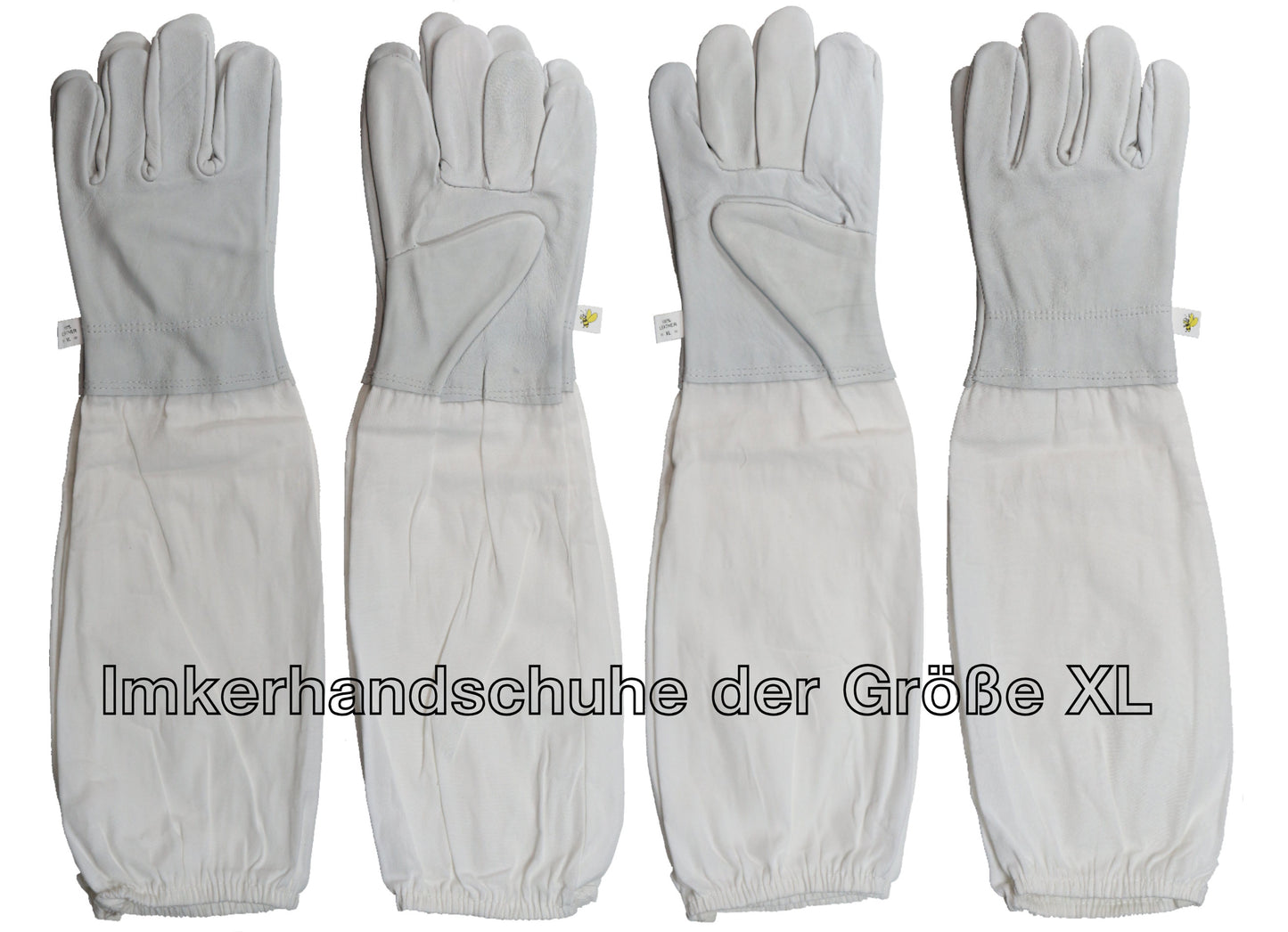 1 Paar Imkerhandschuhe aus Ziegenleder mit Stulpen