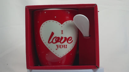 Jumbo Tasse XXL 300 ml mit Schriftzug "I love You" in Geschenkbox