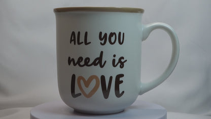 Jumbo Tasse XXL 350 ml mit Schriftzug "All you need is LOVE"