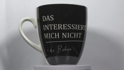 Jumbo Tasse XXL 880 ml groß mit Schriftzug "Das interessiert nicht die Bohne"