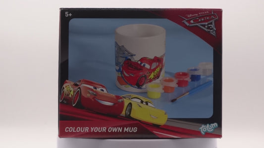 Cars 3 - Keramikbecher zum Ausmalen mit 5 Keramikfarben