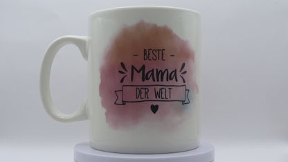 Jumbo Tasse 3XL 900 ml mit Schriftzug "Beste Mama der Welt" oder "Bester Papa der Welt"