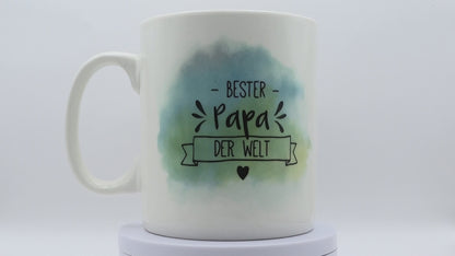 Jumbo Tasse 3XL 900 ml mit Schriftzug "Beste Mama der Welt" oder "Bester Papa der Welt"